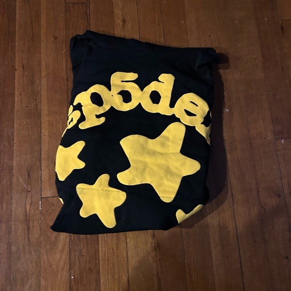 COPY - COPY - Black and yellow sp5der brand hoodie - Picture 2 of 3